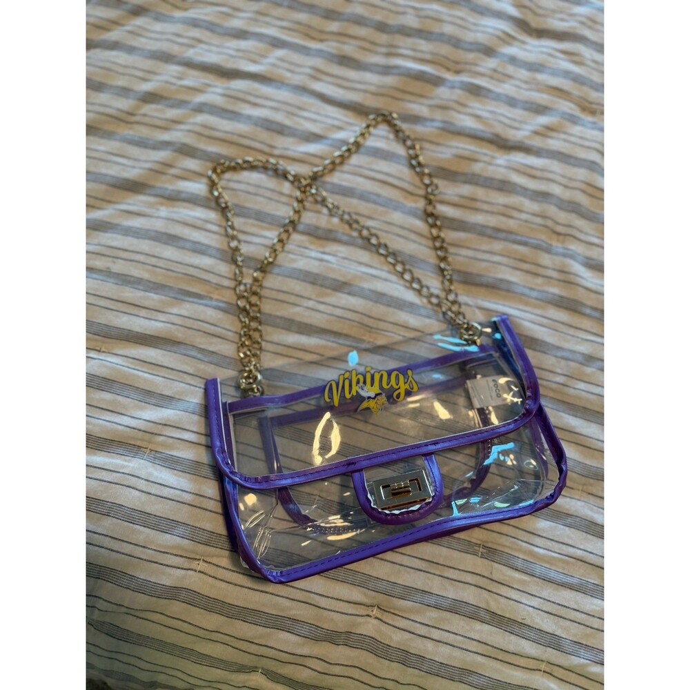 Minnesota Vikings NFL Football Clear Stadium Fashion Purse by Foco - Picture 11 of 12